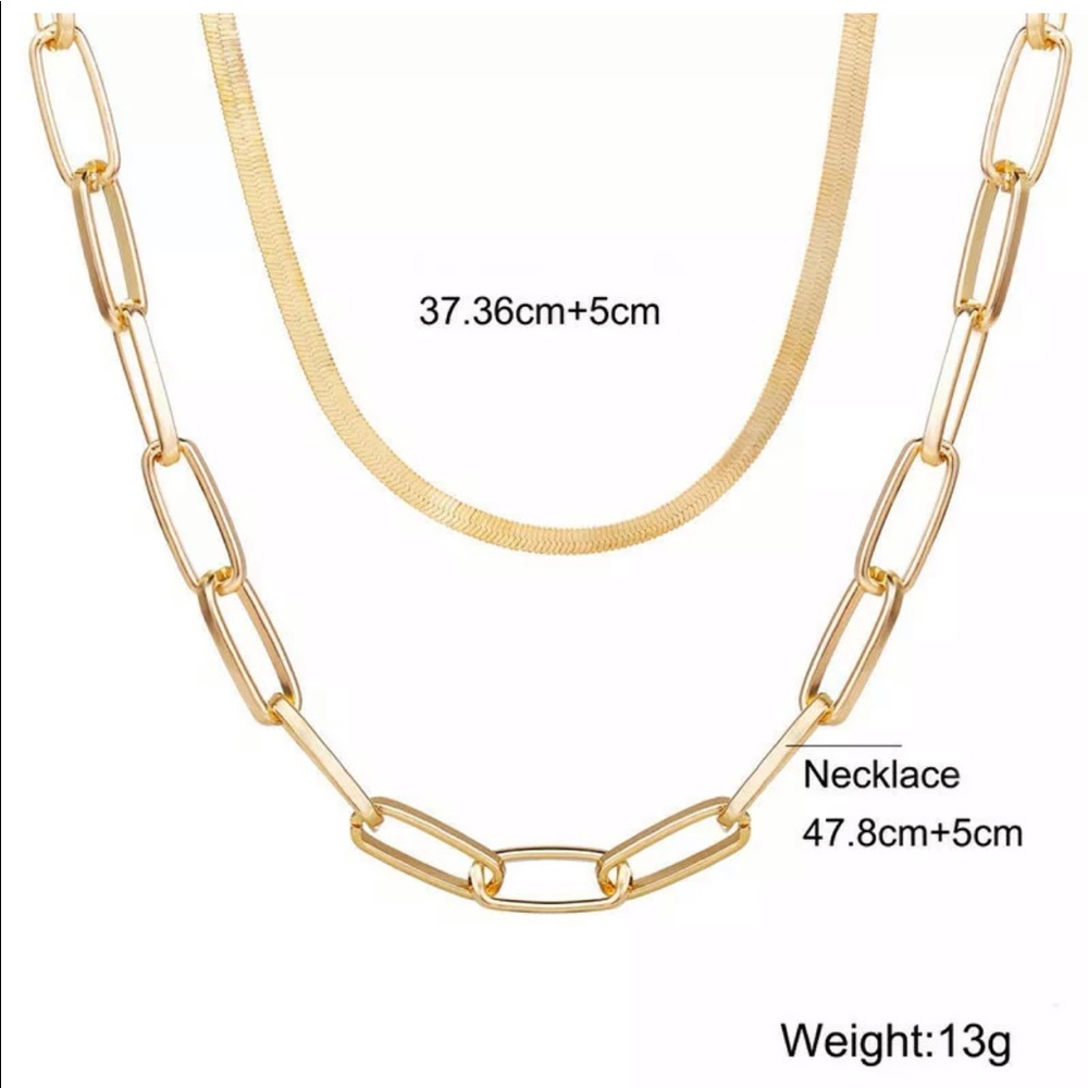 2LaYer Yellow GP 5mm High Polish Chain Necklace - Picture 4 of 8